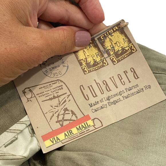 Cubavera Men's Linen Chinos NEW Vintage dead stock size 38 x 30 - Picture 4 of 11